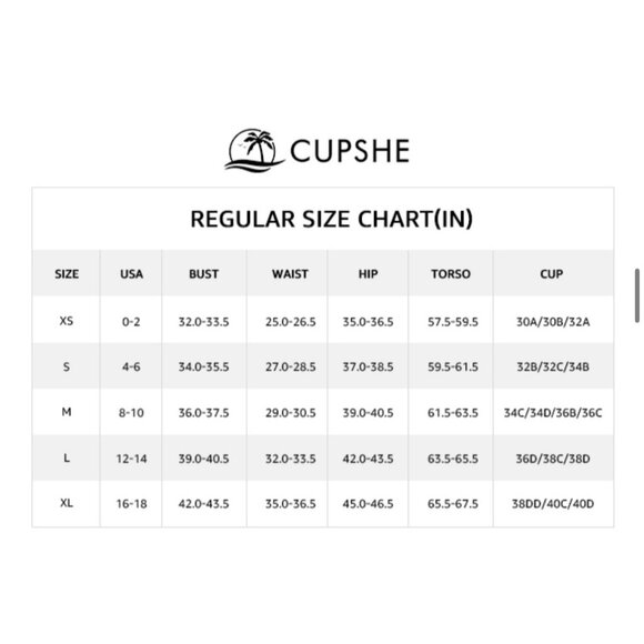 Cupshe Floral Scalloped Top Bikini Set High Waist Bottoms Womens L NEW - Picture 10 of 12